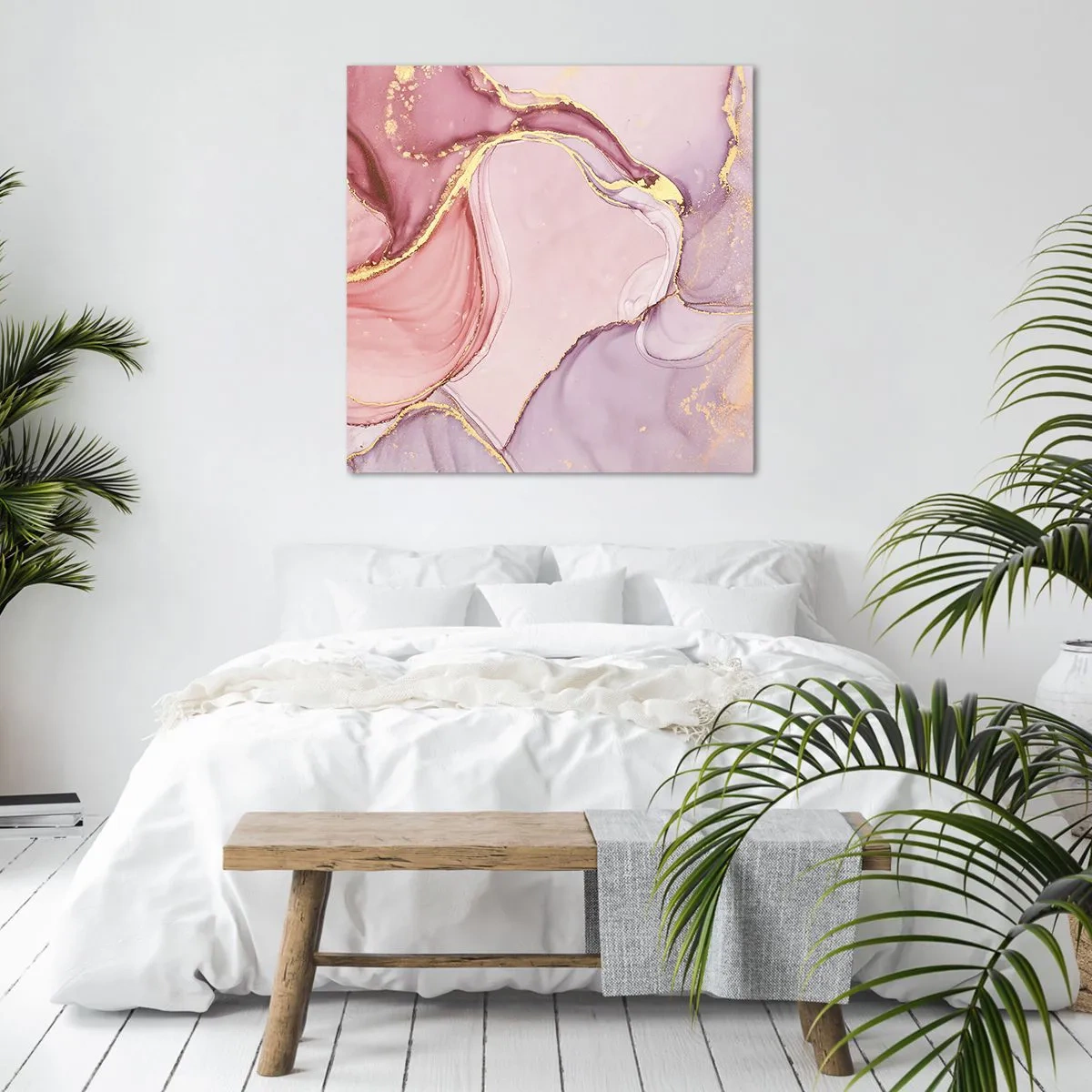 Tablou pe pânză - O mângâiere de culoare - 40x40 cm