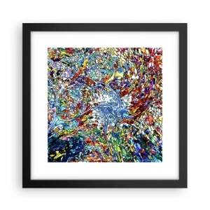 Poster în ramă neagră - Vitraliu de picături - 30x30 cm