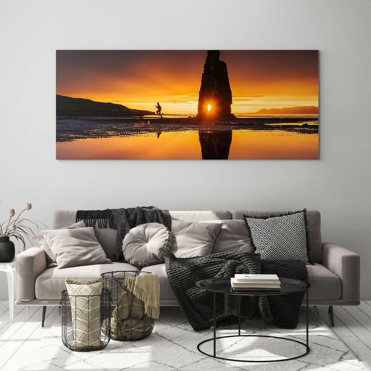 Tablou pe sticlă - Doar tu și natura - 120x50 cm