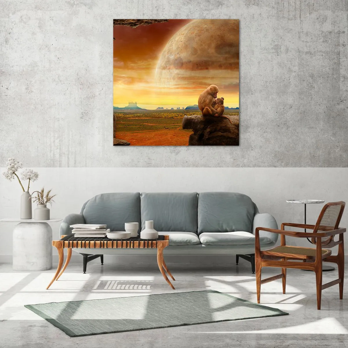 Tablou pe sticlă - Iubirea peste tot la fel - 70x70 cm