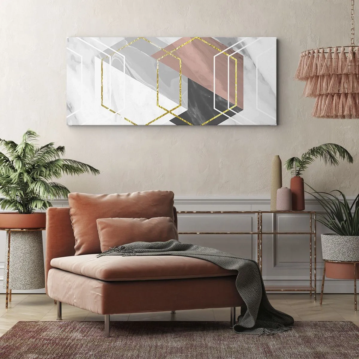 Tablou pe pânză - Compoziția lanțului - 120x50 cm