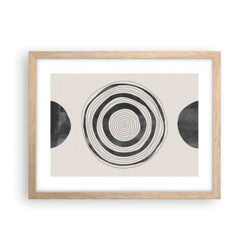 Poster în ramă de stejar deschis - Centrul cel mai important - 40x30 cm