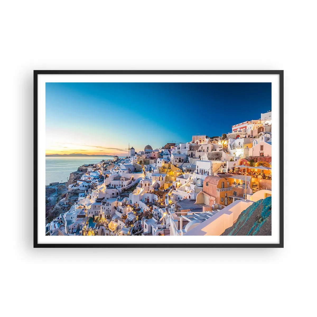 Poster în ramă neagră - Esența grecității - 100x70 cm