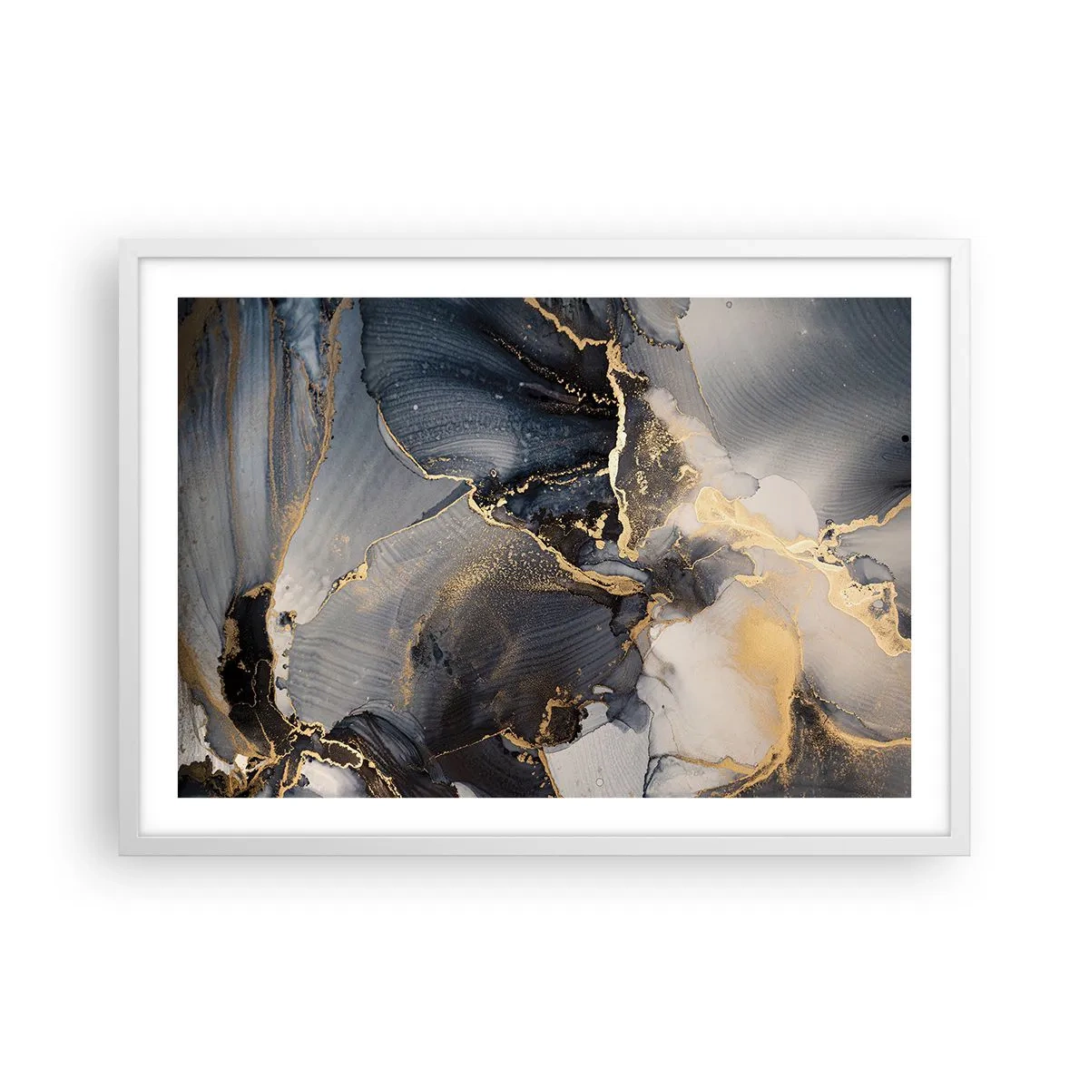 Poster în ramă albă - Viața unei pietre - 70x50 cm