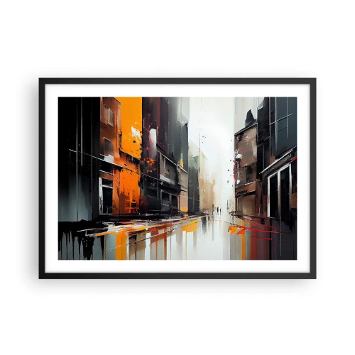 Poster în ramă neagră - O zi ploioasă - 70x50 cm