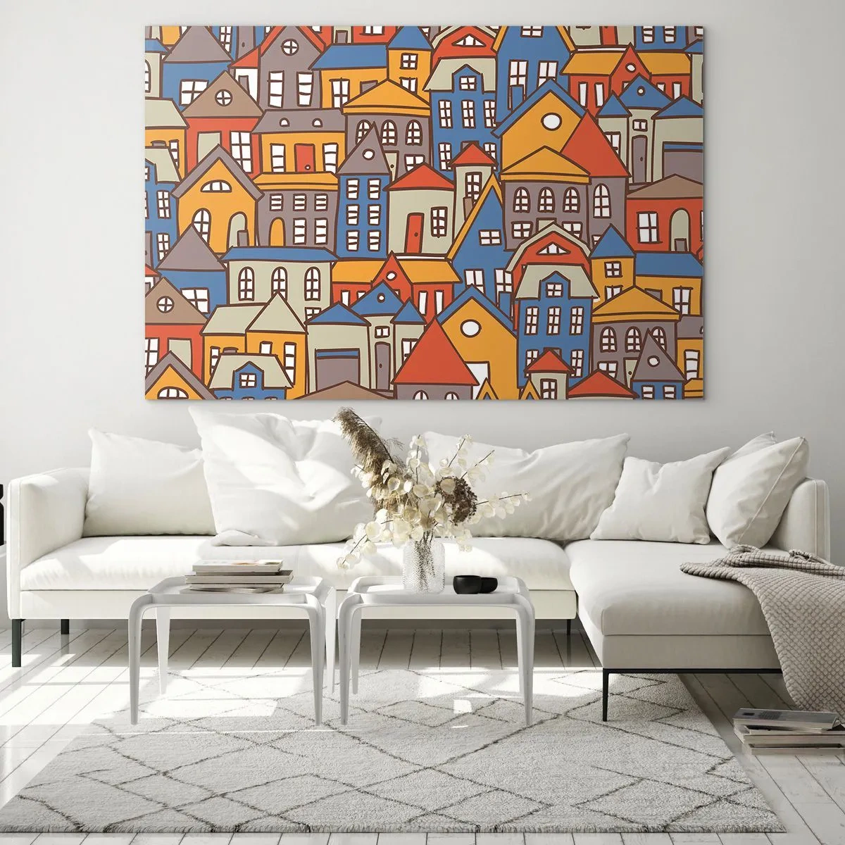 Tablou pe sticlă - În spatele casei - 100x70 cm