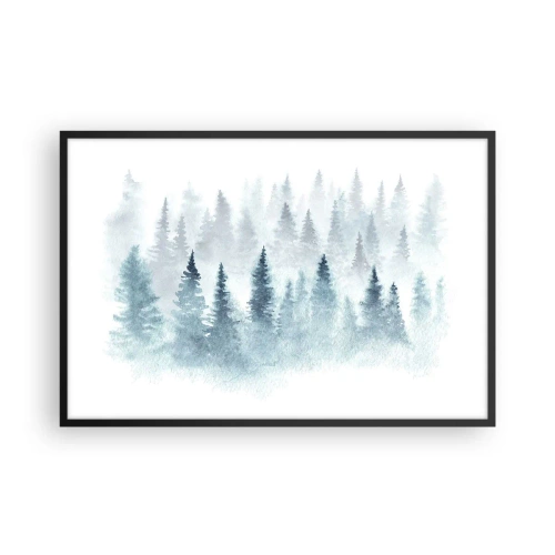 Poster în ramă neagră - Înfășurate în ceață - 91x61 cm