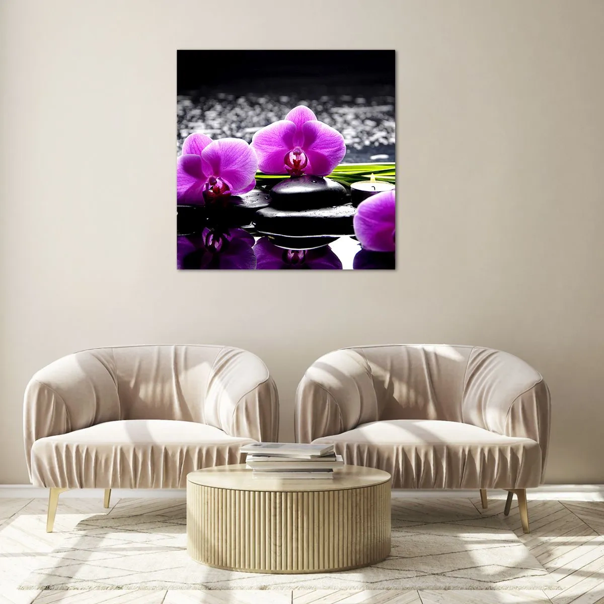 Tablou pe sticlă - Să te scufunzi în pace și liniște - 60x60 cm