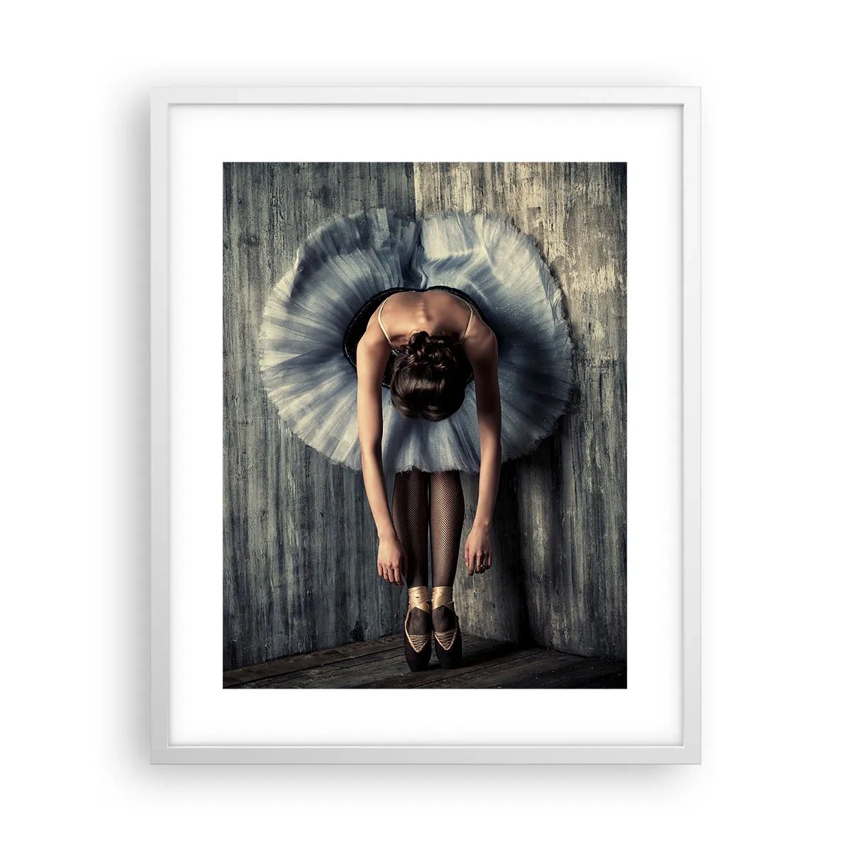 Poster în ramă albă - Când muzica se oprește - 40x50 cm