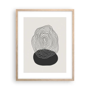 Poster în ramă de stejar deschis - Persistență și vibrațiile - 40x50 cm