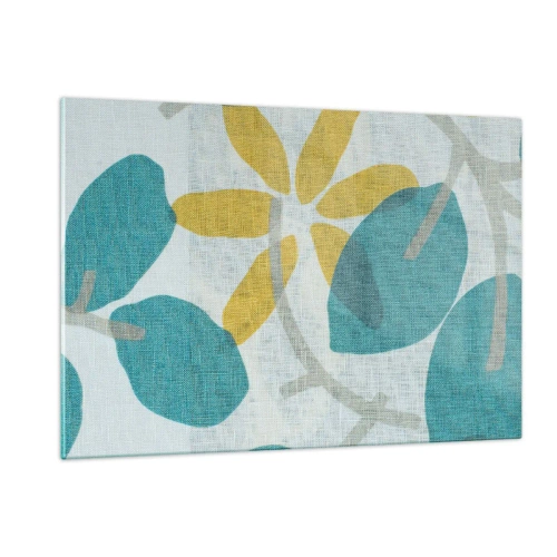 Tablou pe sticlă - Printre frunzele de azur - 120x80 cm