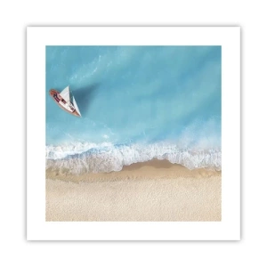 Poster - La frontieră dintre albastru și auriu - 40x40 cm