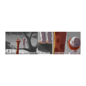 Mostră tapet autocolant Deluxe Sticker - Acest lucru se întâmplă cu adevărat - Girafă, Pentru copii, Vis - 100x30 cm