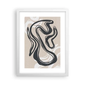 Poster în ramă albă - Expresie multiplicată - 30x40 cm