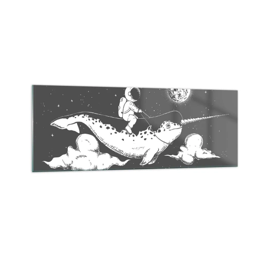 Tablou pe sticlă - Cavalerul Spațial - 140x50 cm