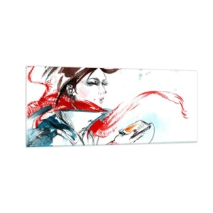 Tablou pe sticlă - Ceva cântă în mine - 100x40 cm