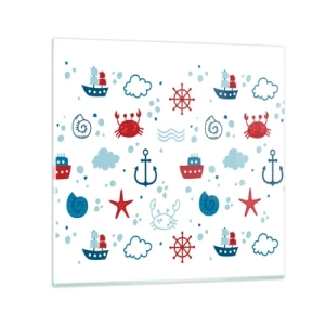 Tablou pe sticlă - O poveste maritimă - 50x50 cm