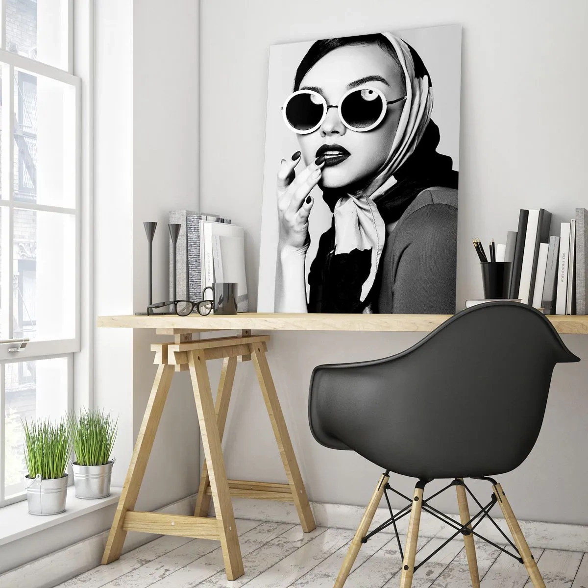 Tablou pe sticlă - Salutări din anii `60. - 50x70 cm