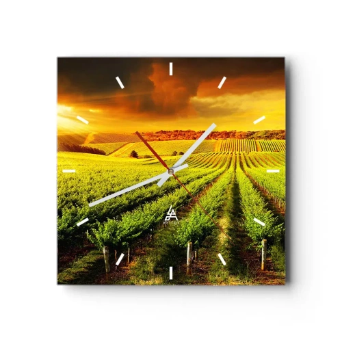 Ceas de perete - Ceas pe sticlă - Sub soarele australian - 30x30 cm