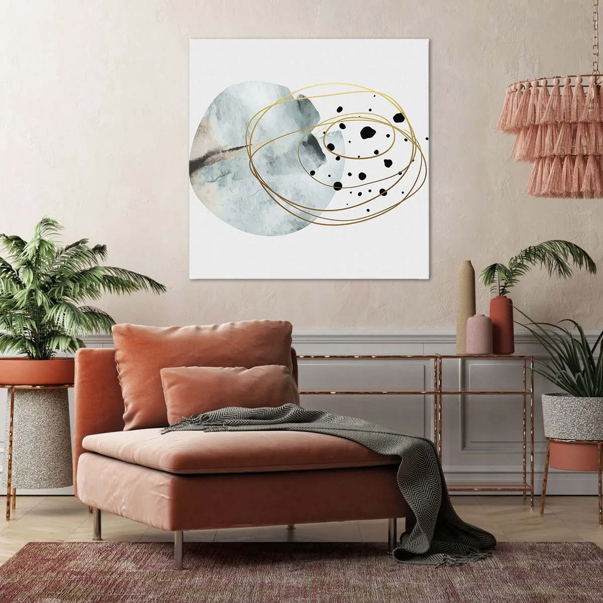 Tablou pe pânză - În îmbrățișarea spațiului - 70x70 cm