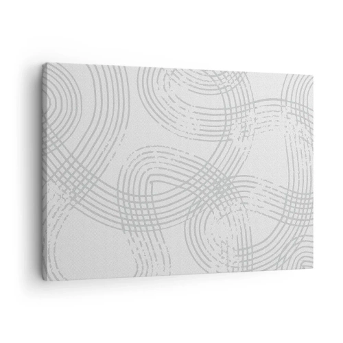 Tablou pe pânză Canvas - Un model subtil cu linii împletite în nuanțe deschise - 70x50cm - Nu există o cale ușoară - Decorațiune modernă pentru perete pentru living și dormitor ARTTOR