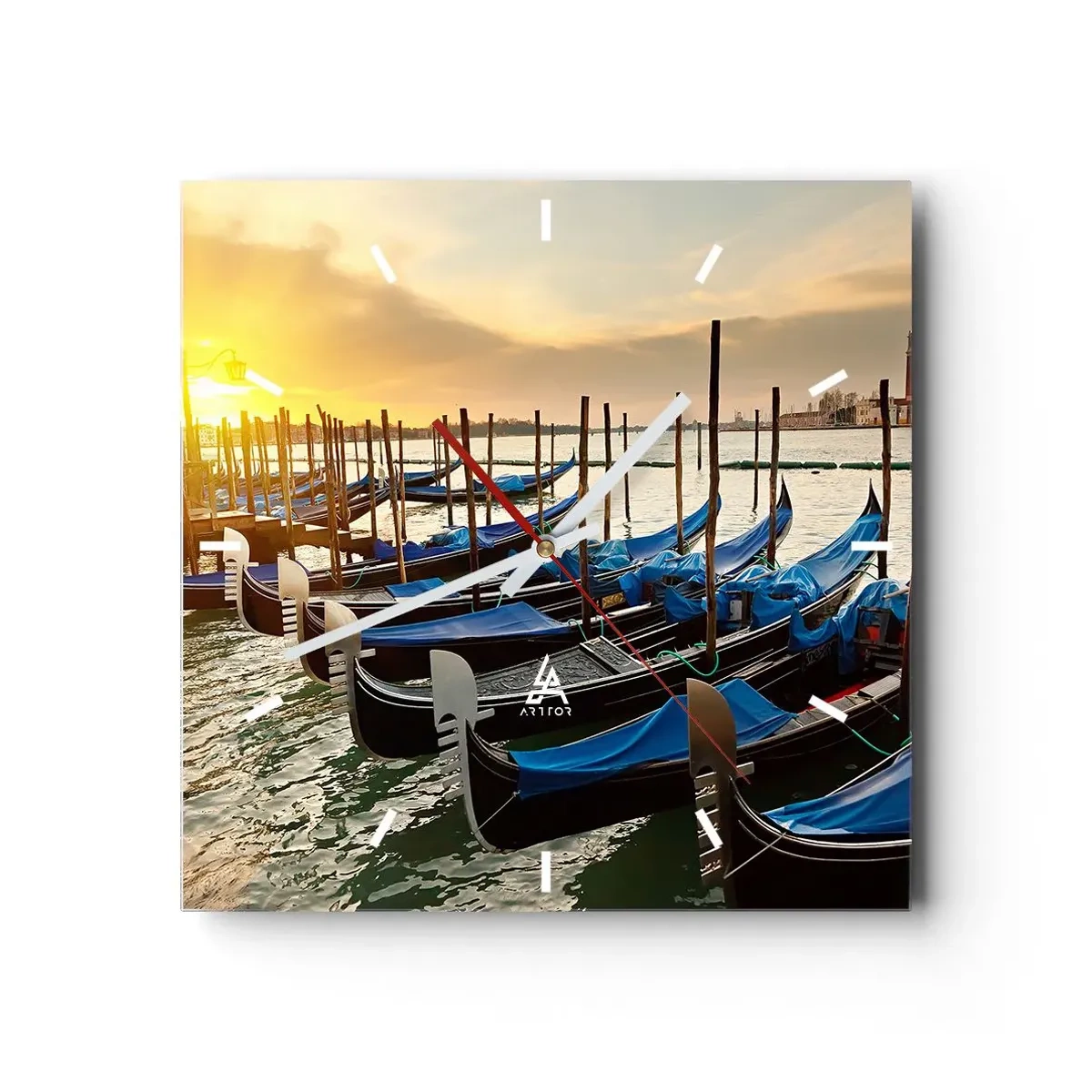 Ceas de perete - Ceas pe sticlă - Înainte de a începe agitația - 30x30 cm