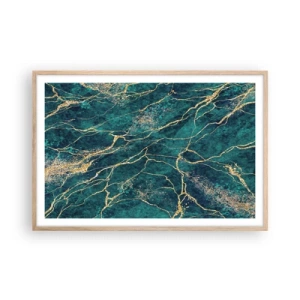 Poster în ramă de stejar deschis - Filon de aur - 91x61 cm