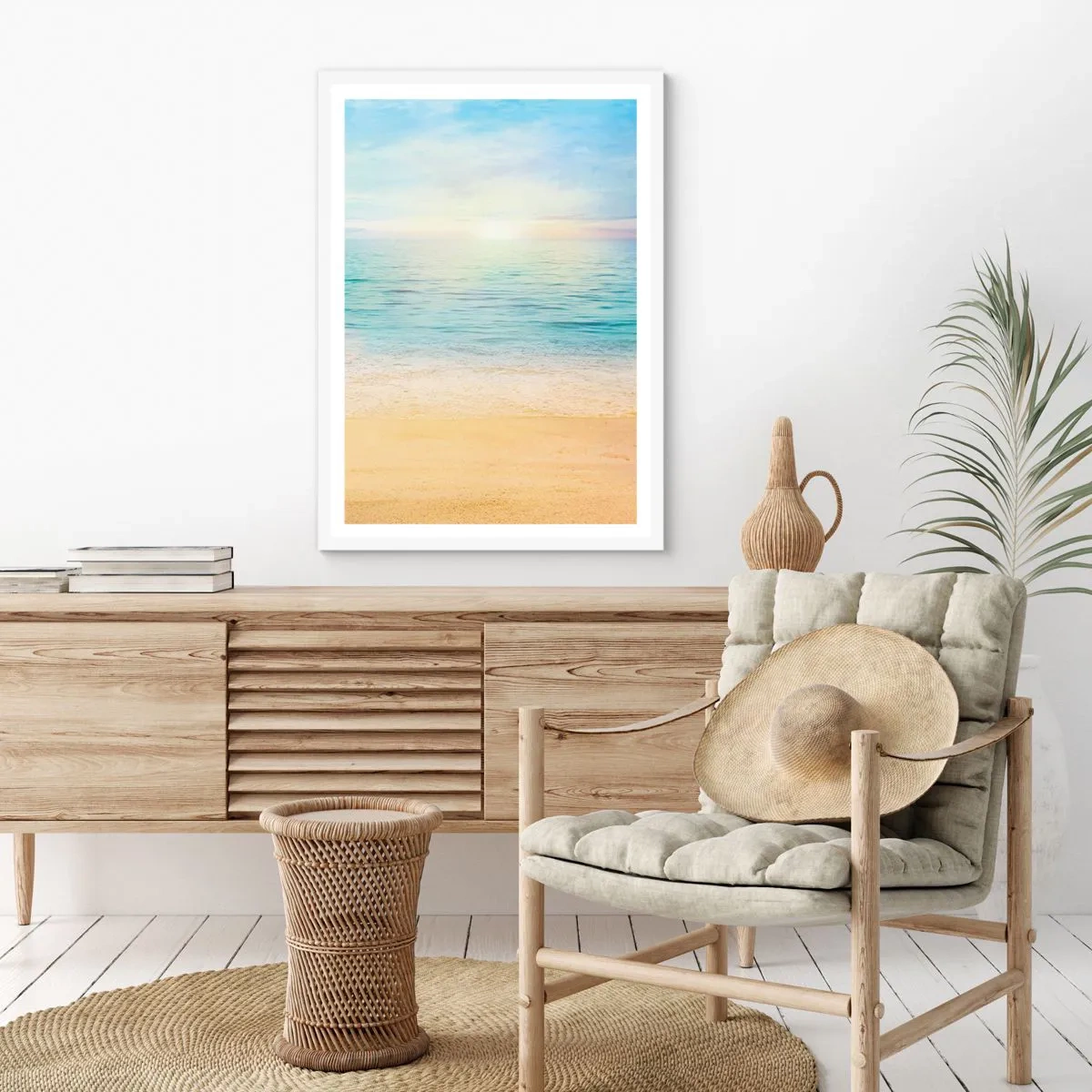 Poster în ramă albă - Marele albastru - 50x70 cm