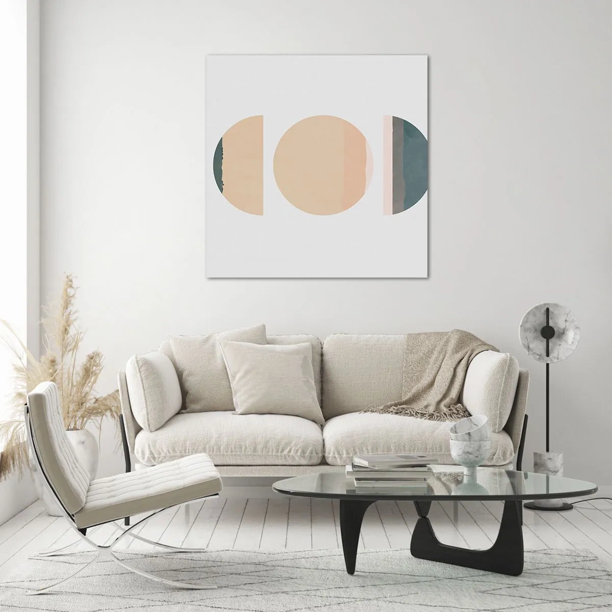 Tablou pe sticlă - Roată cu roată - 70x70 cm