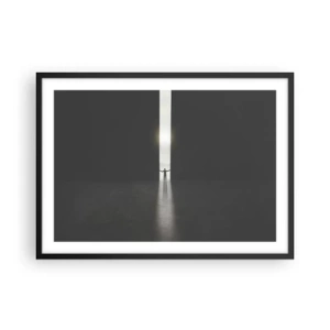Poster în ramă neagră - Un pas spre un viitor luminos - 70x50 cm