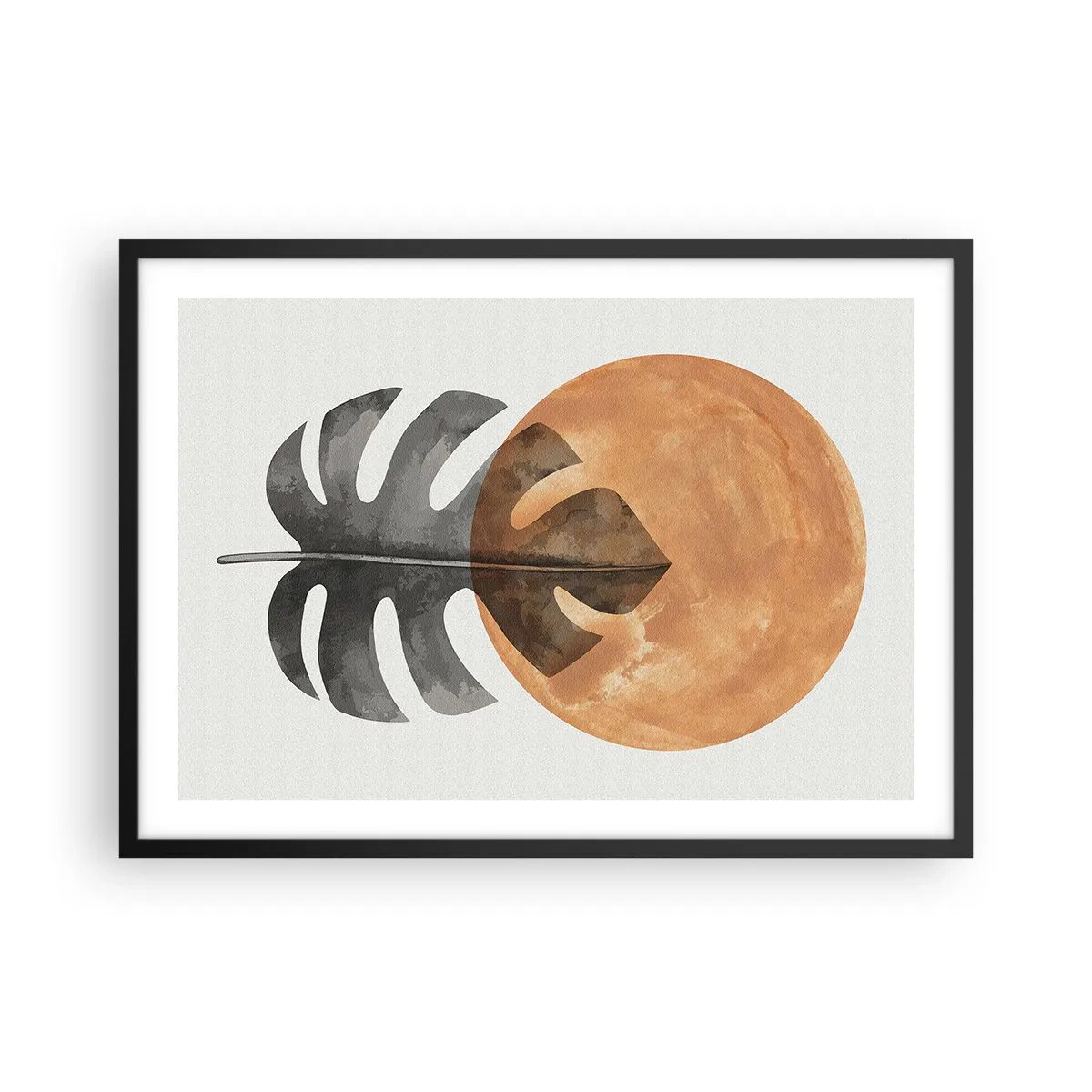 Poster în ramă neagră - Doar soarele - 70x50 cm