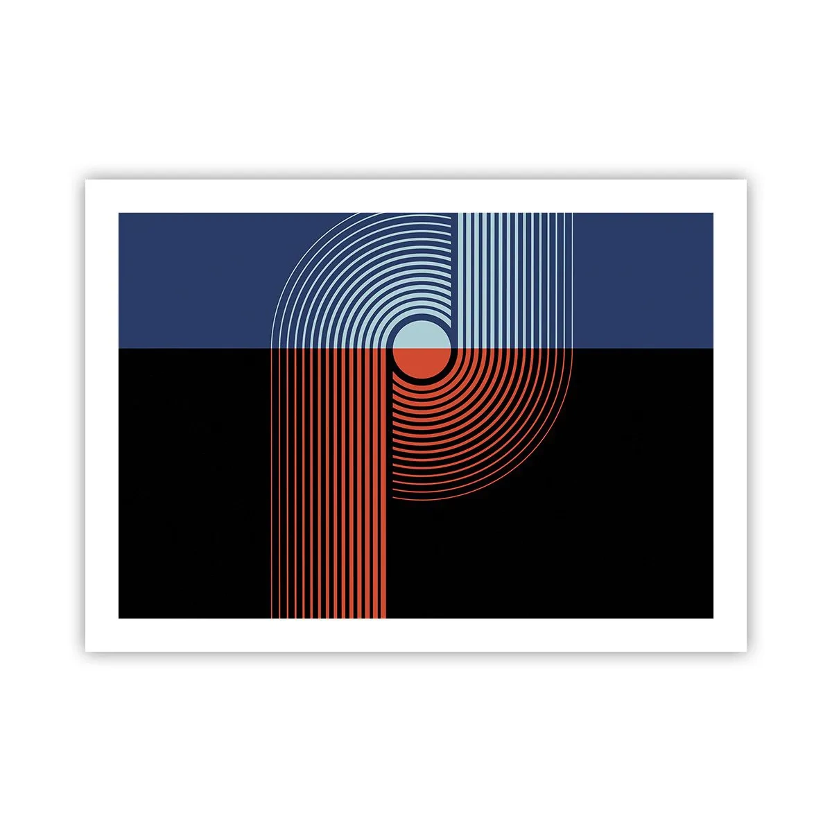 Poster - Într-o îmbrăţişare geometrică - 70x50 cm