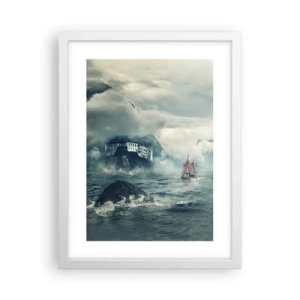 Poster în ramă albă - Pe ape magice - 30x40 cm