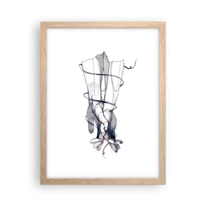 Poster în ramă de stejar deschis - Un studiu al atingerii - 30x40 cm