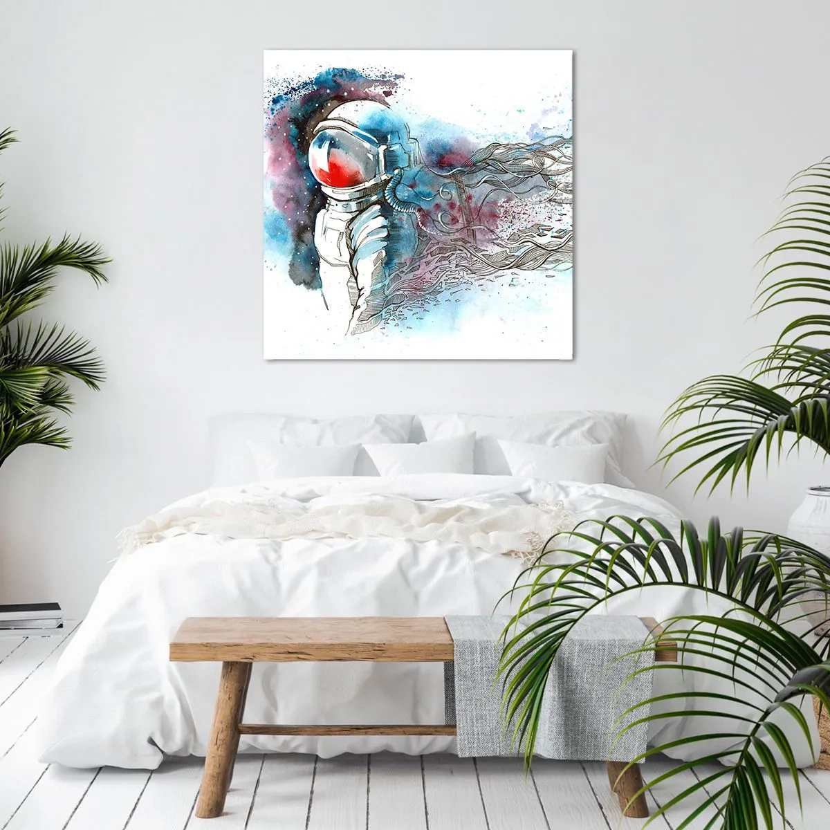 Tablou pe pânză - Singur cu cosmosul - 40x40 cm