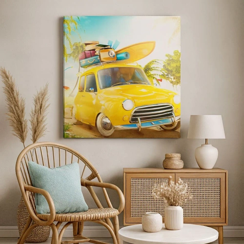 Tablou pe pânză - O călătorie pentru mai mult decât un zâmbet - 30x30 cm