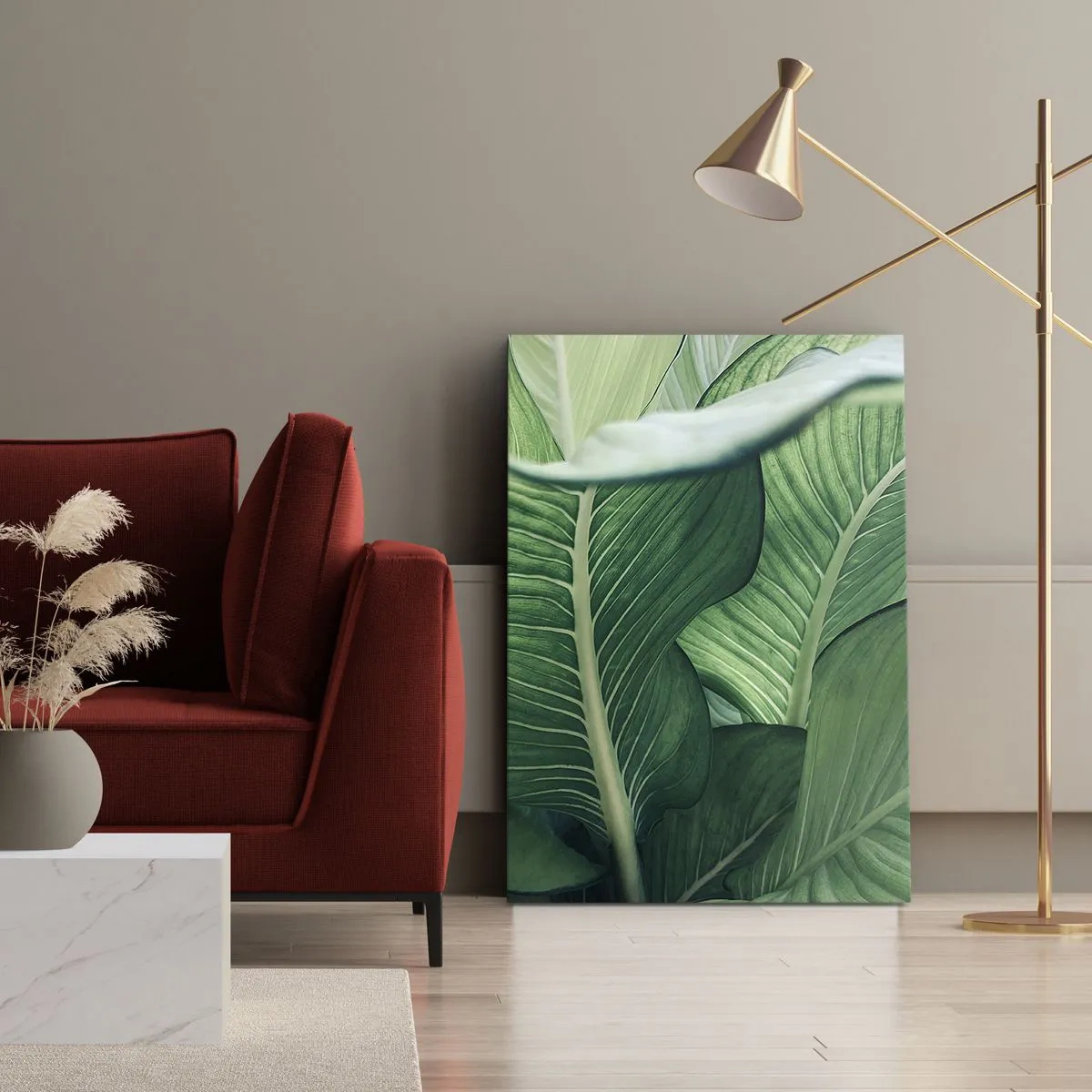 Tablou pe pânză - Viață intensă în verde - 50x70 cm