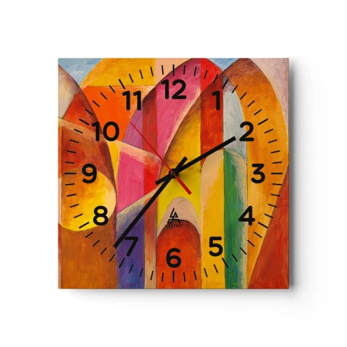 Ceas de perete - Ceas pe sticlă - Catedrala Soarelui - 30x30 cm