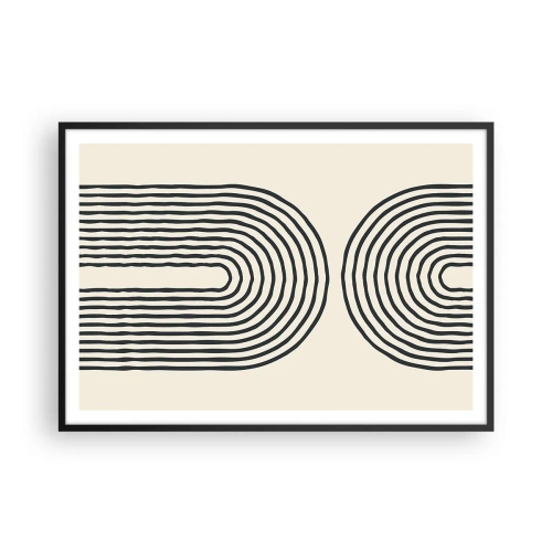 Poster în ramă neagră - În curând... - 100x70 cm