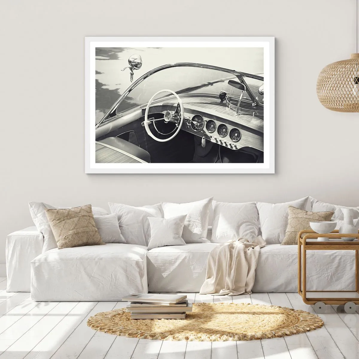 Poster în ramă albă - E timpul pentru cei bogați - 50x40 cm