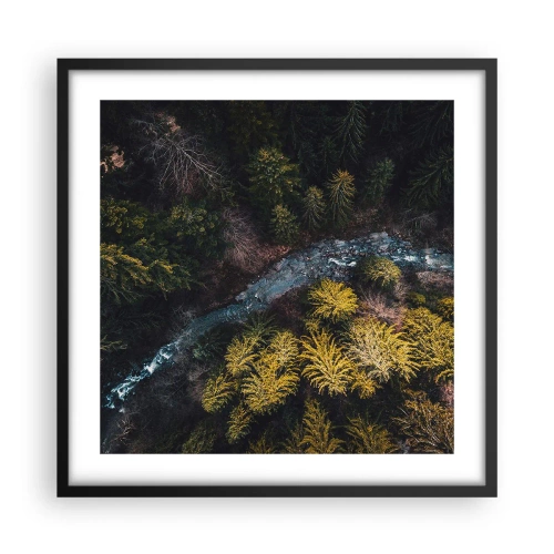 Poster în ramă neagră - Rapid și mai rapid - 50x50 cm