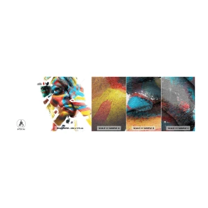 Mostră tapet Premium Canvas - Personalitate colorată - Abstracția, Bucată, Grafică - 100x30 cm