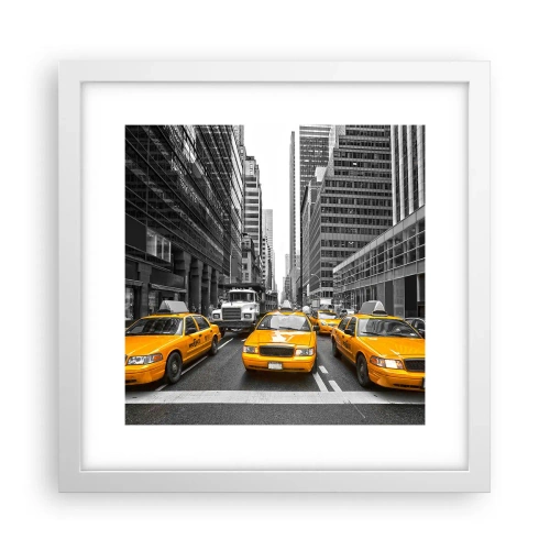 Poster în ramă albă - Noi suntem cei care colorăm orașul - 30x30 cm
