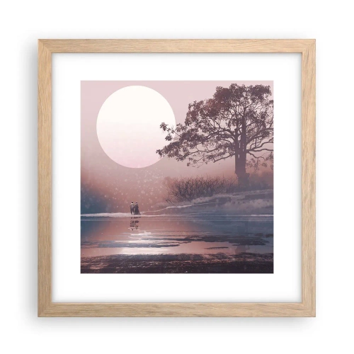 Poster în ramă de stejar deschis - Minuni nocturne - 30x30 cm