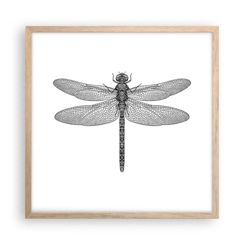Poster în ramă de stejar deschis - Precizia naturii - 50x50 cm