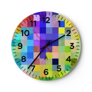 Ceas de perete - Ceas pe sticlă - Fiecare diferit, toate sunt egale - 30x30 cm