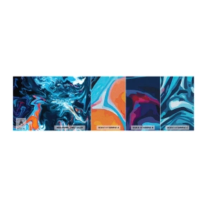 Mostră tapet Premium Canvas - Călătorie spre centrul cerului - Abstracția, Bucată, Model modern - 100x30 cm