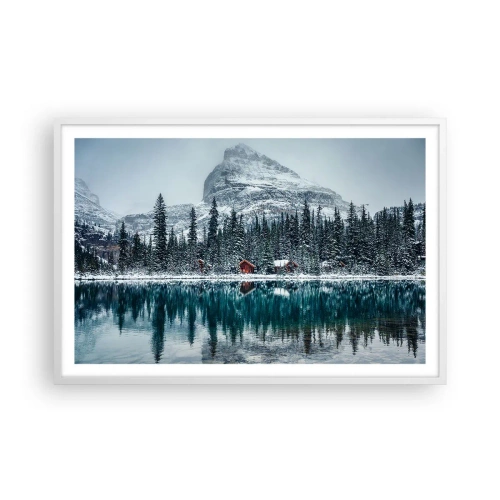 Poster în ramă albă - Refugiu canadian - 91x61 cm