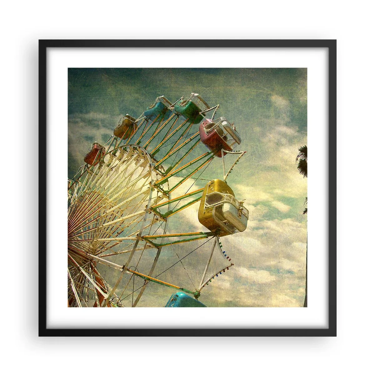 Poster în ramă neagră - Hai la distracție… - 50x50 cm