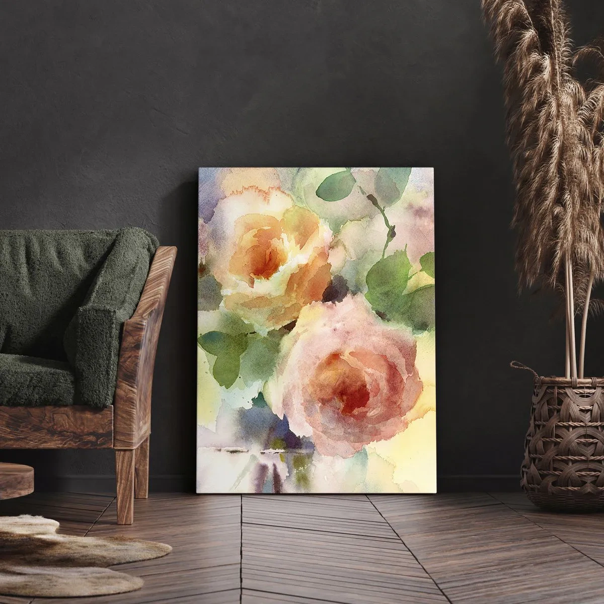 Tablou pe pânză - Delicat ca o acuarelă - 45x80 cm